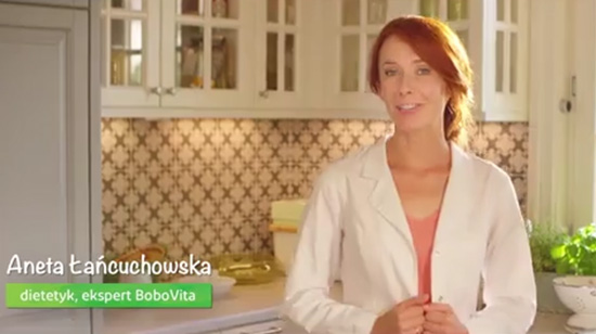 reklama Bobovita - Aneta Łańcuchowska, dietetyczka