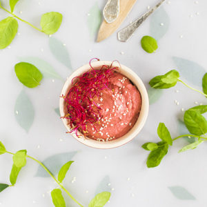 hummus buraczany - bogerka kulinarna Aneta Łańcuchowska